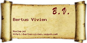 Bertus Vivien névjegykártya